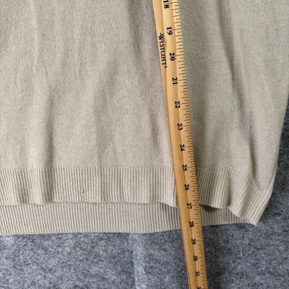 Ted Baker Beige Wool Cashmere Sweater Size M Classic Knit Pullover with Flaw - Picture 11 of 13